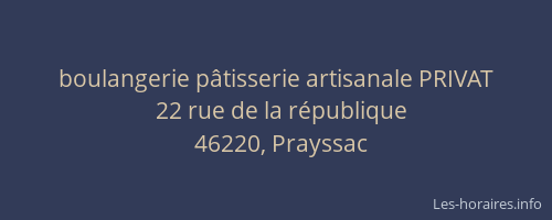 boulangerie p&acirc;tisserie artisanale PRIVAT