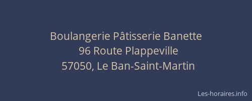 Boulangerie P&acirc;tisserie Banette