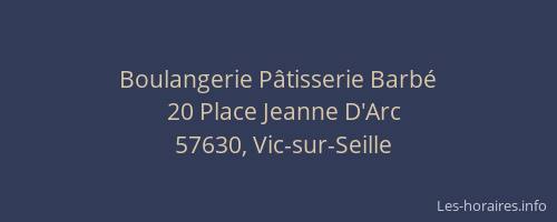 Boulangerie P&acirc;tisserie Barb&eacute;