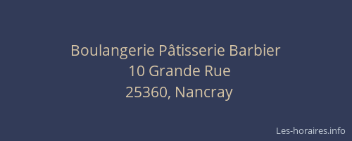 Boulangerie P&acirc;tisserie Barbier
