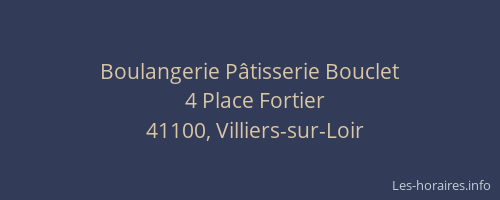 Boulangerie P&acirc;tisserie Bouclet