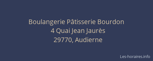 Boulangerie P&acirc;tisserie Bourdon
