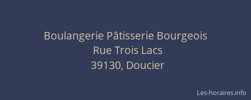 Boulangerie Pâtisserie Bourgeois