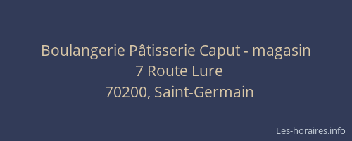 Boulangerie P&acirc;tisserie Caput - magasin