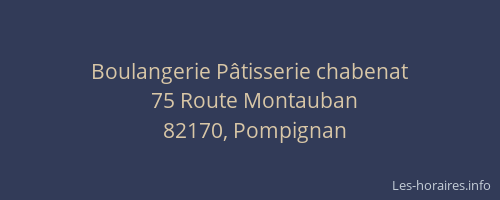 Boulangerie P&acirc;tisserie chabenat
