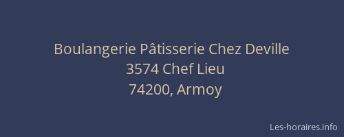 Boulangerie P&acirc;tisserie Chez Deville