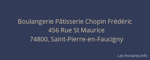 Boulangerie P&acirc;tisserie Chopin Fr&eacute;d&eacute;ric
