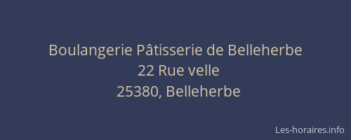 Boulangerie P&acirc;tisserie de Belleherbe