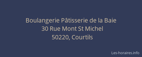 Boulangerie P&acirc;tisserie de la Baie