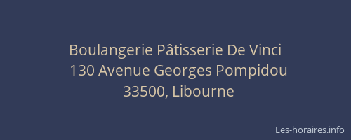 Boulangerie Pâtisserie De Vinci