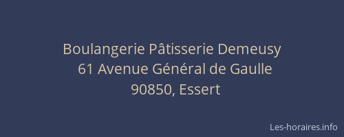 Boulangerie P&acirc;tisserie Demeusy