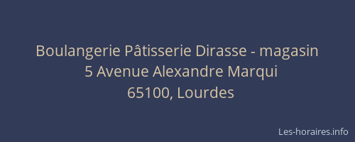 Boulangerie Pâtisserie Dirasse - magasin