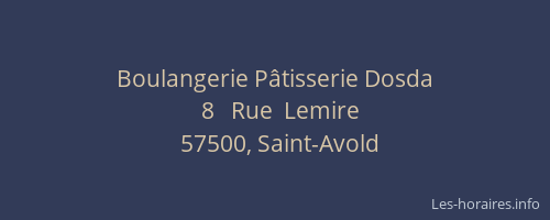 Boulangerie P&acirc;tisserie Dosda