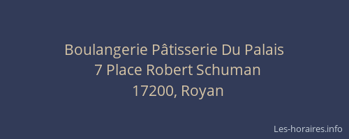 Boulangerie Pâtisserie Du Palais