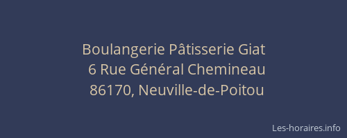 Boulangerie P&acirc;tisserie Giat