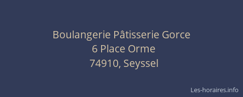 Boulangerie P&acirc;tisserie Gorce
