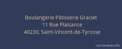 Boulangerie P&acirc;tisserie Graciet
