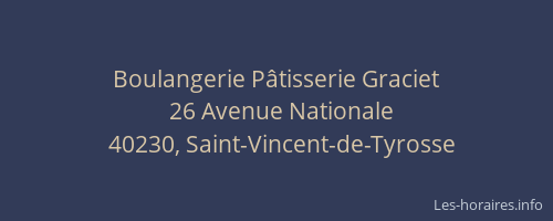 Boulangerie P&acirc;tisserie Graciet