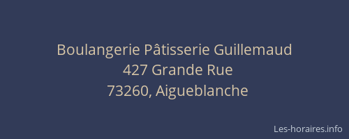 Boulangerie Pâtisserie Guillemaud