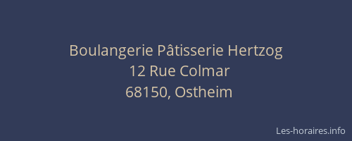 Boulangerie P&acirc;tisserie Hertzog