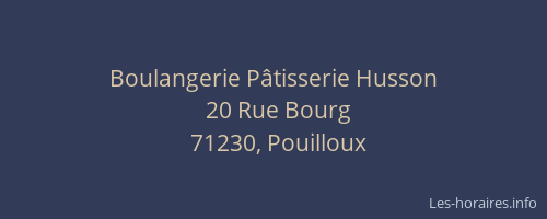 Boulangerie P&acirc;tisserie Husson