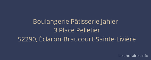 Boulangerie P&acirc;tisserie Jahier