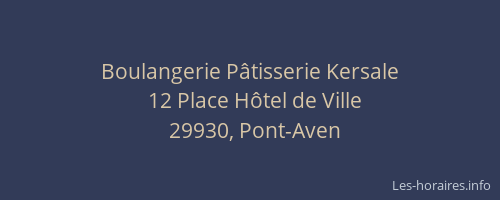 Boulangerie P&acirc;tisserie Kersale