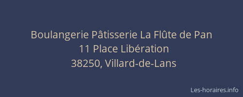 Boulangerie P&acirc;tisserie La Fl&ucirc;te de Pan
