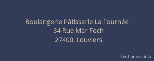 Boulangerie P&acirc;tisserie La Fourn&eacute;e