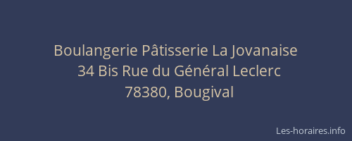 Boulangerie P&acirc;tisserie La Jovanaise