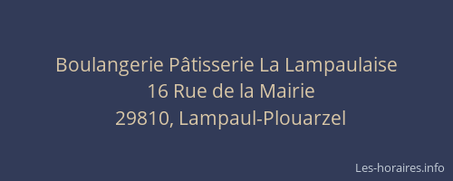 Boulangerie P&acirc;tisserie La Lampaulaise