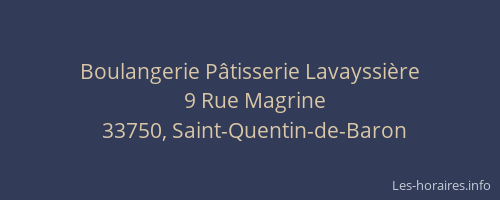 Boulangerie P&acirc;tisserie Lavayssi&egrave;re