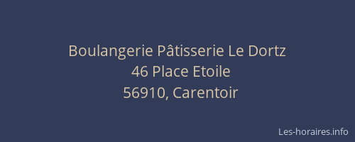 Boulangerie P&acirc;tisserie Le Dortz