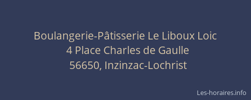 Boulangerie-P&acirc;tisserie Le Liboux Loic