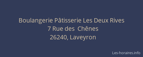 Boulangerie P&acirc;tisserie Les Deux Rives