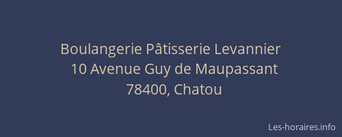 Boulangerie Pâtisserie Levannier