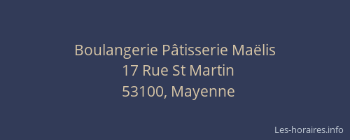 Boulangerie P&acirc;tisserie Ma&euml;lis