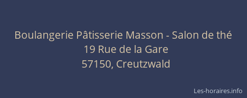 Boulangerie P&acirc;tisserie Masson - Salon de th&eacute;