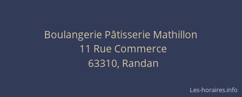 Boulangerie P&acirc;tisserie Mathillon