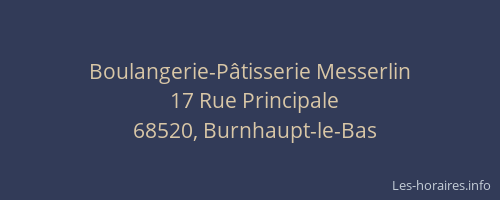 Boulangerie-P&acirc;tisserie Messerlin
