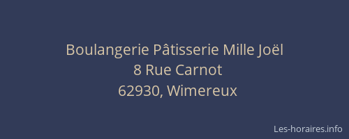 Boulangerie P&acirc;tisserie Mille Jo&euml;l