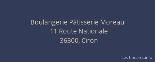Boulangerie P&acirc;tisserie Moreau