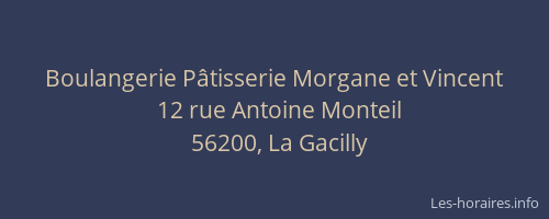 Boulangerie P&acirc;tisserie Morgane et Vincent