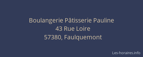 Boulangerie P&acirc;tisserie Pauline