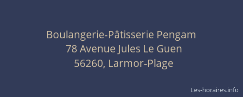 Boulangerie-P&acirc;tisserie Pengam