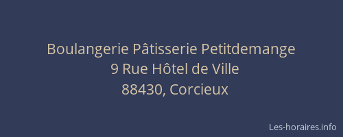 Boulangerie P&acirc;tisserie Petitdemange