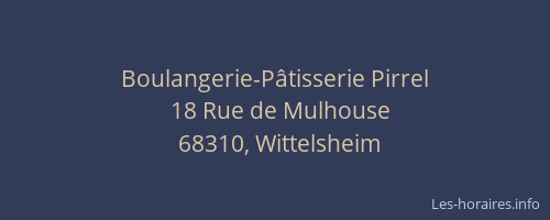 Boulangerie-P&acirc;tisserie Pirrel