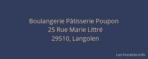 Boulangerie P&acirc;tisserie Poupon