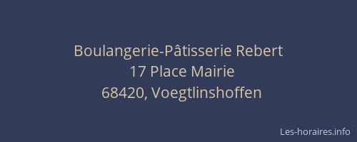 Boulangerie-P&acirc;tisserie Rebert