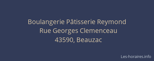 Boulangerie P&acirc;tisserie Reymond